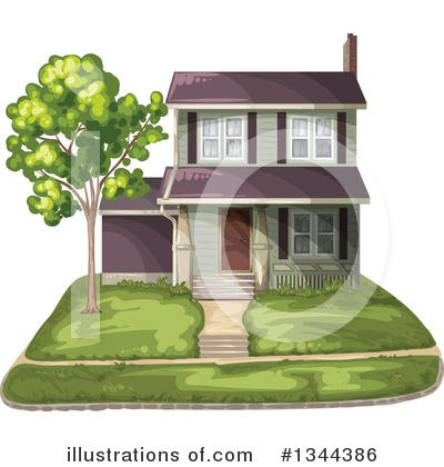 Royalty-Free (RF) House Clipart Illustration by merlinul - Stock Sample #1344386