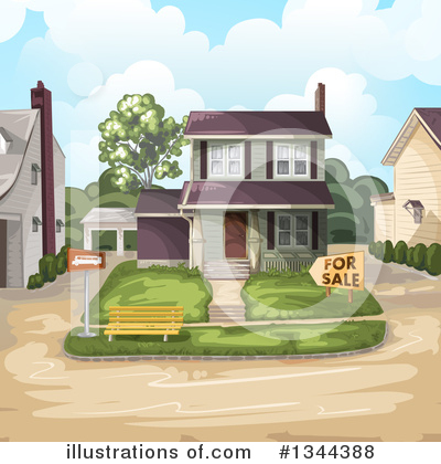 Royalty-Free (RF) House Clipart Illustration by merlinul - Stock Sample #1344388