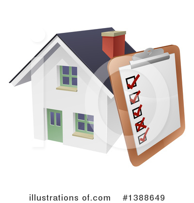 Royalty-Free (RF) House Clipart Illustration by AtStockIllustration - Stock Sample #1388649