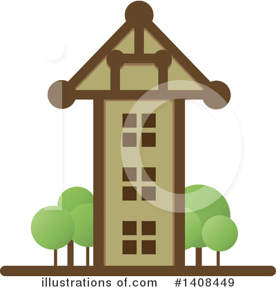 Royalty-Free (RF) House Clipart Illustration by Lal Perera - Stock Sample #1408449