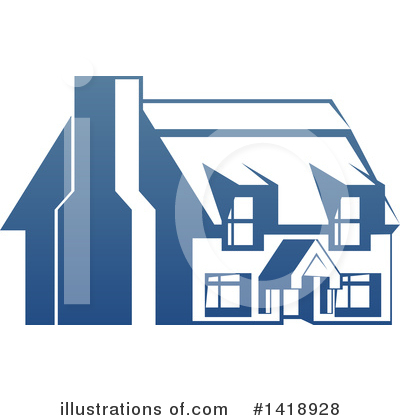 Royalty-Free (RF) House Clipart Illustration by AtStockIllustration - Stock Sample #1418928