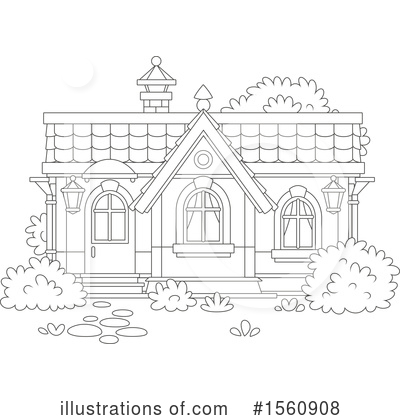 Royalty-Free (RF) House Clipart Illustration by Alex Bannykh - Stock Sample #1560908