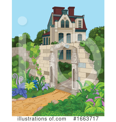 Royalty-Free (RF) House Clipart Illustration by Pushkin - Stock Sample #1663717