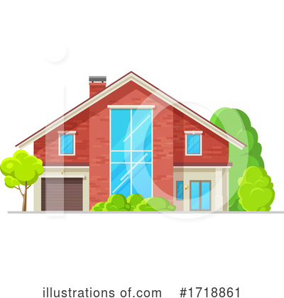 Royalty-Free (RF) House Clipart Illustration by Vector Tradition SM - Stock Sample #1718861