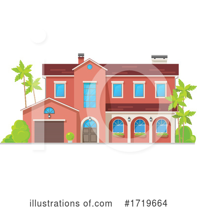 Royalty-Free (RF) House Clipart Illustration by Vector Tradition SM - Stock Sample #1719664
