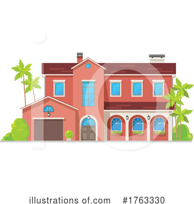 Royalty-Free (RF) House Clipart Illustration by Vector Tradition SM - Stock Sample #1763330