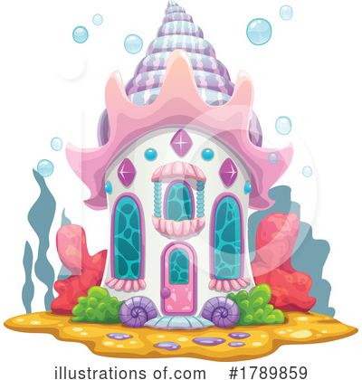 Mermaid House Clipart #1789859 by Vector Tradition SM