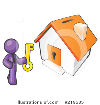 Royalty-Free (RF) House Clipart Illustration by Leo Blanchette - Stock Sample #219585