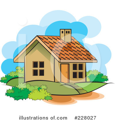 Royalty-Free (RF) House Clipart Illustration by Lal Perera - Stock Sample #228027