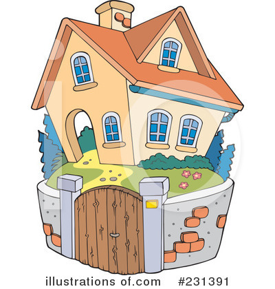 Royalty-Free (RF) House Clipart Illustration by visekart - Stock Sample #231391
