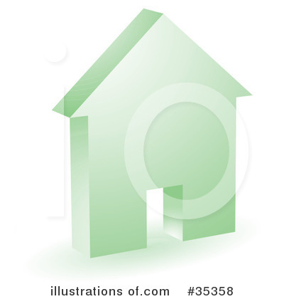 Royalty-Free (RF) House Clipart Illustration by KJ Pargeter - Stock Sample #35358