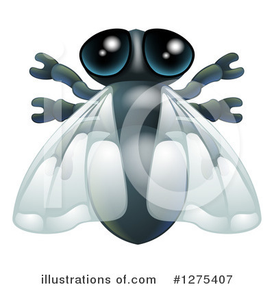 House Flies Clipart #1275407 by AtStockIllustration