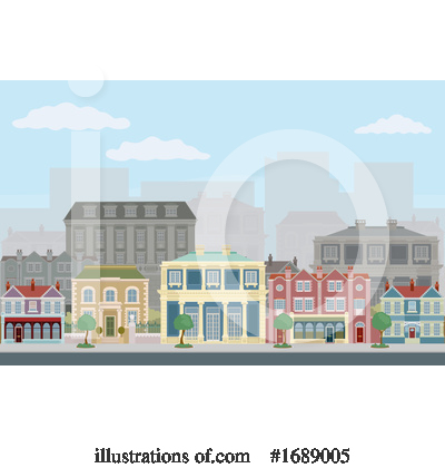 Town Clipart #1689005 by AtStockIllustration