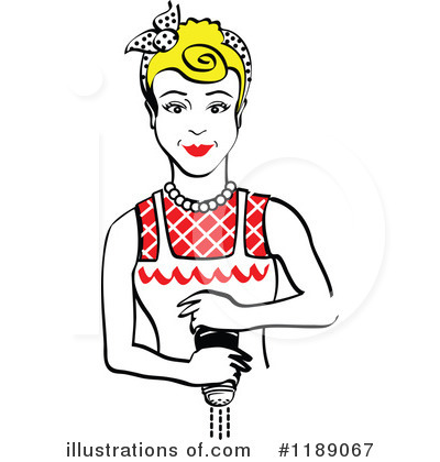Royalty-Free (RF) Housewife Clipart Illustration by Andy Nortnik - Stock Sample #1189067