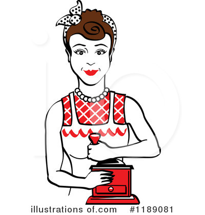 Royalty-Free (RF) Housewife Clipart Illustration by Andy Nortnik - Stock Sample #1189081