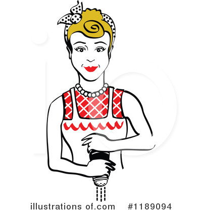 Royalty-Free (RF) Housewife Clipart Illustration by Andy Nortnik - Stock Sample #1189094