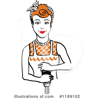 Royalty-Free (RF) Housewife Clipart Illustration by Andy Nortnik - Stock Sample #1189102