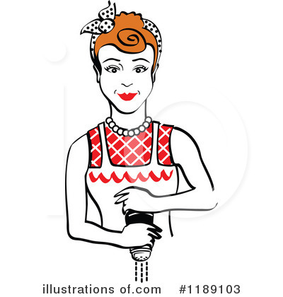 Royalty-Free (RF) Housewife Clipart Illustration by Andy Nortnik - Stock Sample #1189103