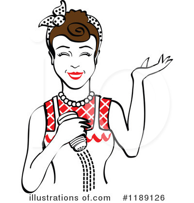 Royalty-Free (RF) Housewife Clipart Illustration by Andy Nortnik - Stock Sample #1189126