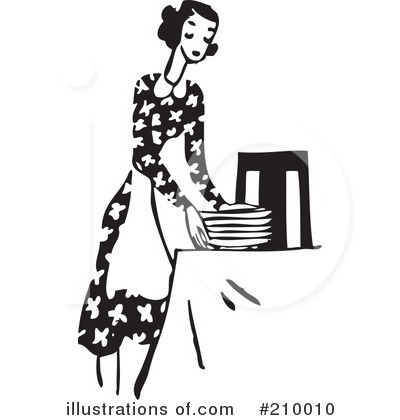 Royalty-Free (RF) Housewife Clipart Illustration by BestVector - Stock Sample #210010