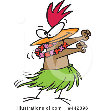 Royalty-Free (RF) Hula Dancer Clipart Illustration by toonaday - Stock Sample #442896