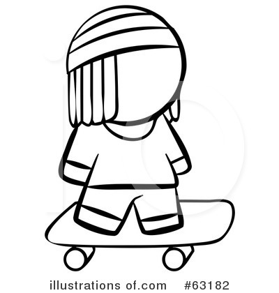 Skateboarding Clipart #63182 by Leo Blanchette