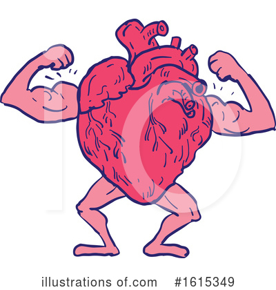 Royalty-Free (RF) Human Heart Clipart Illustration by patrimonio - Stock Sample #1615349