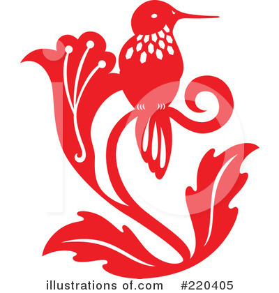 Royalty-Free (RF) Hummingbird Clipart Illustration by Cherie Reve - Stock Sample #220405