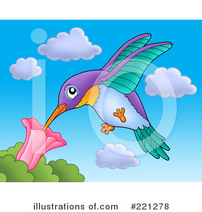 Royalty-Free (RF) Hummingbird Clipart Illustration by visekart - Stock Sample #221278