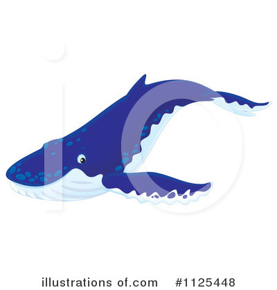 Royalty-Free (RF) Humpback Whale Clipart Illustration by Alex Bannykh - Stock Sample #1125448