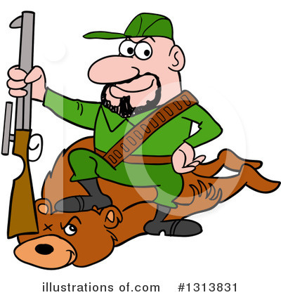 Royalty-Free (RF) Hunter Clipart Illustration by LaffToon - Stock Sample #1313831