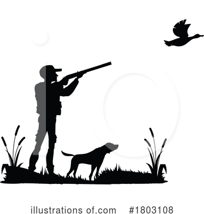 Royalty-Free (RF) Hunter Clipart Illustration by Vector Tradition SM - Stock Sample #1803108