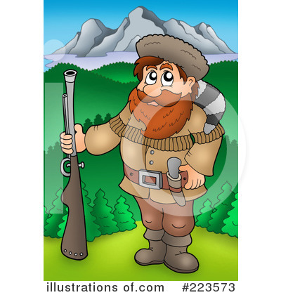Royalty-Free (RF) Hunter Clipart Illustration by visekart - Stock Sample #223573