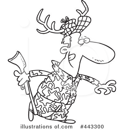 Royalty-Free (RF) Hunter Clipart Illustration by toonaday - Stock Sample #443300