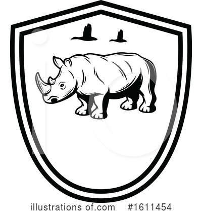 Rhinoceros Clipart #1611454 by Vector Tradition SM