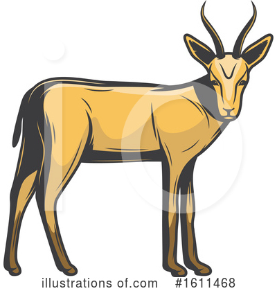 Gazelle Clipart #1611468 by Vector Tradition SM