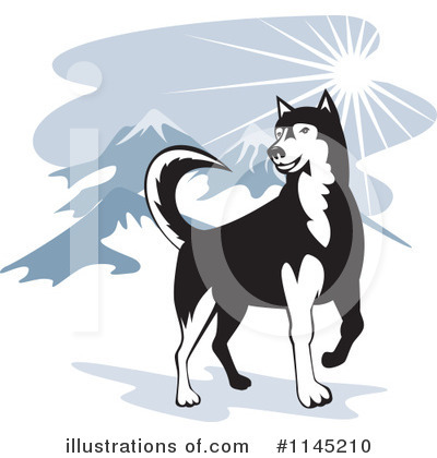Royalty-Free (RF) Husky Clipart Illustration by patrimonio - Stock Sample #1145210
