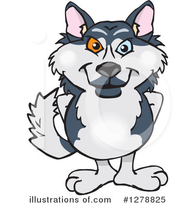 Husky Clipart #1278825 by Dennis Holmes Designs