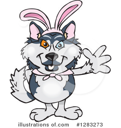 Royalty-Free (RF) Husky Clipart Illustration by Dennis Holmes Designs - Stock Sample #1283273
