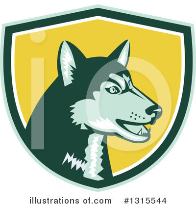 Royalty-Free (RF) Husky Clipart Illustration by patrimonio - Stock Sample #1315544