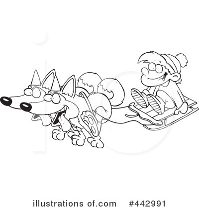 Sledding Clipart #442991 by toonaday