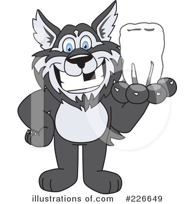 Royalty-Free (RF) Husky Mascot Clipart Illustration by Mascot Junction - Stock Sample #226649