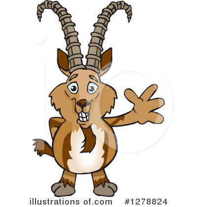 Royalty-Free (RF) Ibex Clipart Illustration by Dennis Holmes Designs - Stock Sample #1278824