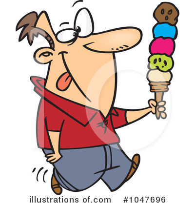Royalty-Free (RF) Ice Cream Clipart Illustration by toonaday - Stock Sample #1047696