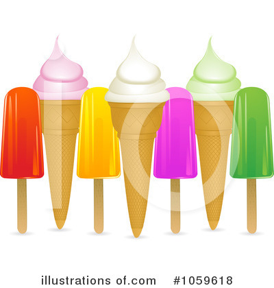 Ice Cream Cone Clipart #1059618 by elaineitalia