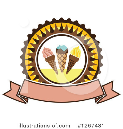 Ice Cream Cone Clipart #1267431 by Vector Tradition SM