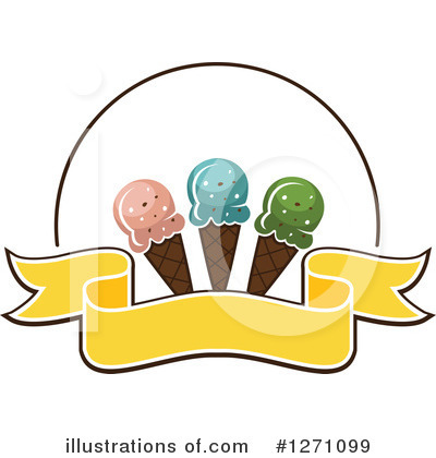 Ice Cream Cone Clipart #1271099 by Vector Tradition SM