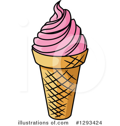 Ice Cream Cone Clipart #1293424 by Vector Tradition SM