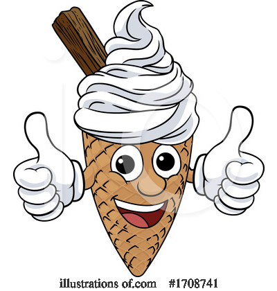 Waffle Cone Clipart #1708741 by AtStockIllustration