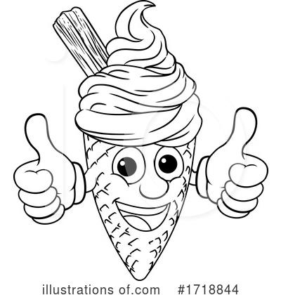 Waffle Cone Clipart #1718844 by AtStockIllustration